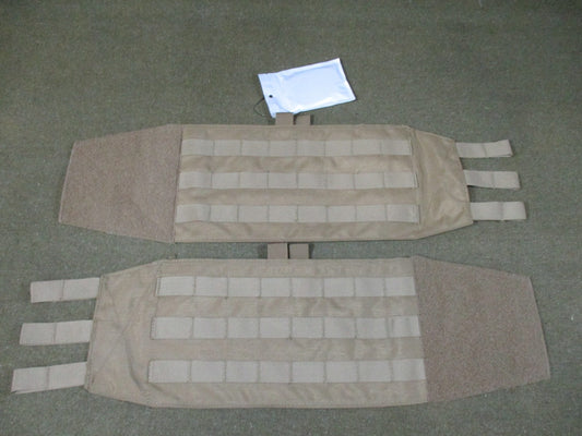 Tactical Plate Carrier Cummerbund Set MOLLE Side Armor Pouch Coyote Tan