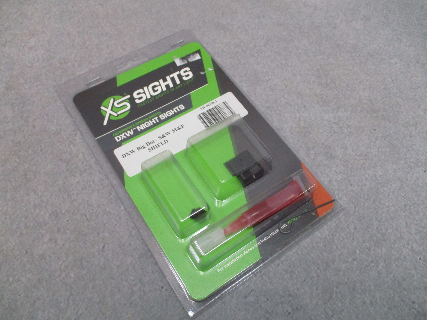 XS Sights DXW Big Dot Night Sights for S&W M&P Shield - New