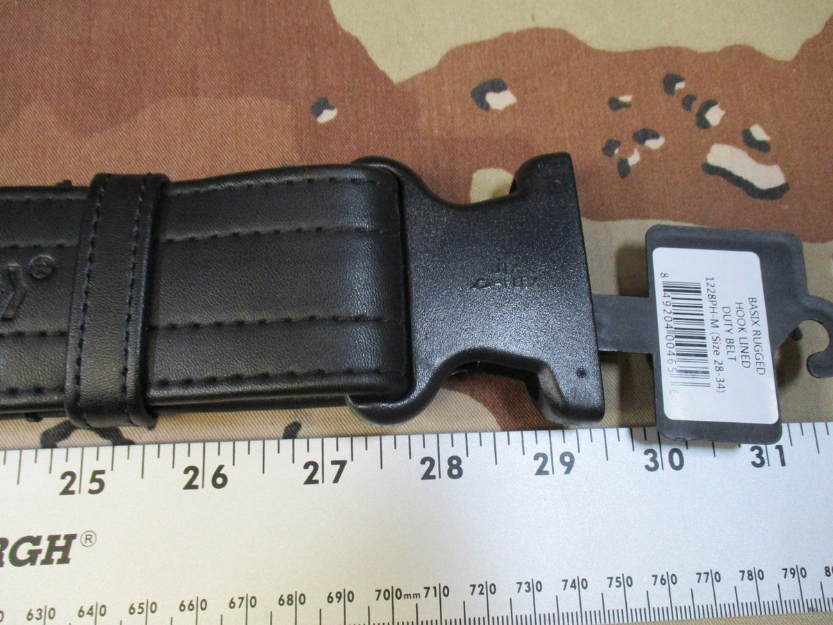 New Hero's Pride Basix Rugged Hook Lined Duty Belt Size M 28-34 Black