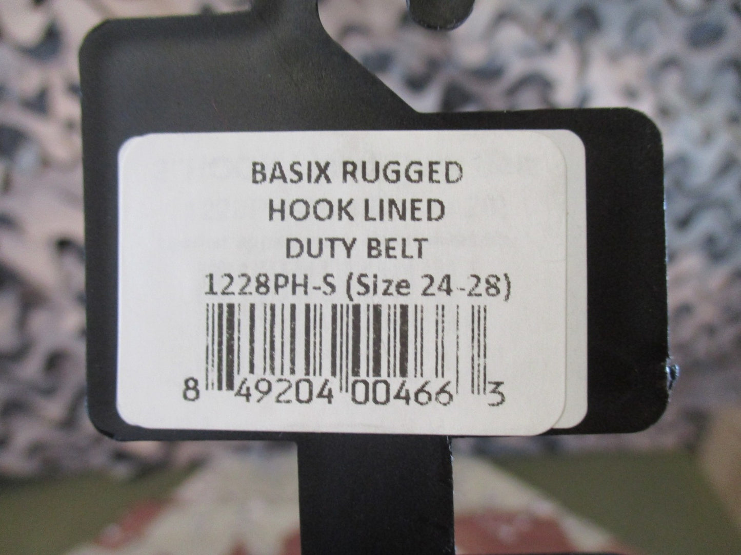 New Hero's Pride Basix Rugged Hook Lined Duty Belt 1228PH-S Size 24-28 Black