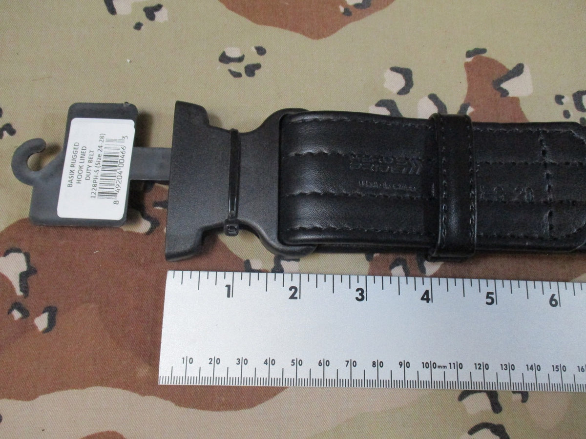 New Hero's Pride Basix Rugged Hook Lined Duty Belt 1228PH-S Size 24-28 Black