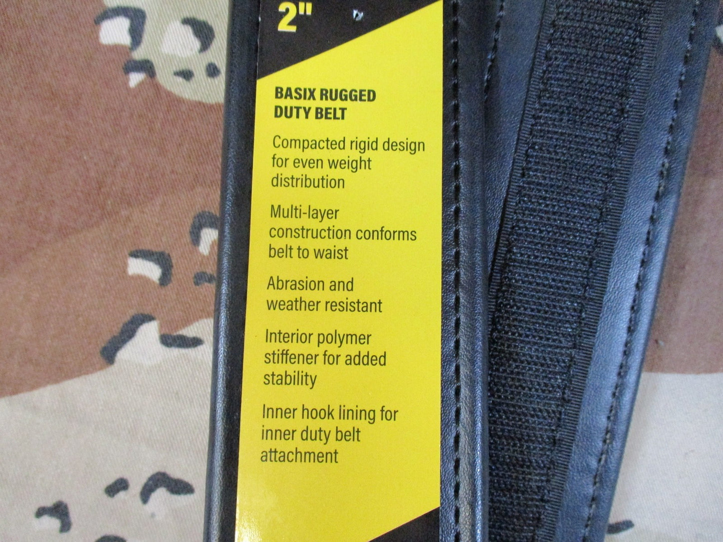 New Hero's Pride 2" Hook Lined Duty Belt Size Large 34-40 Black Tactical Gear