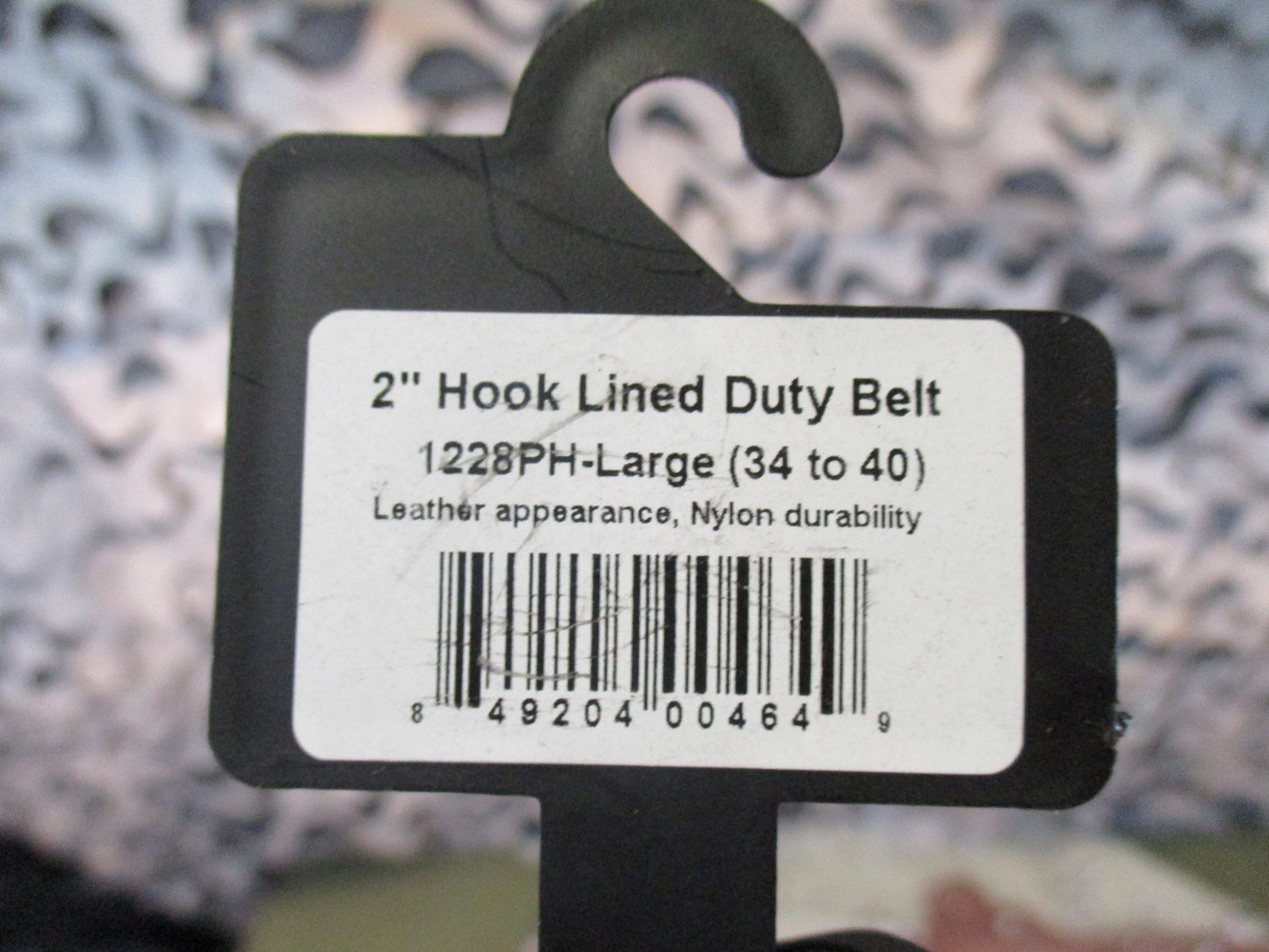 New Hero's Pride 2" Hook Lined Duty Belt Size Large 34-40 Black Tactical Gear