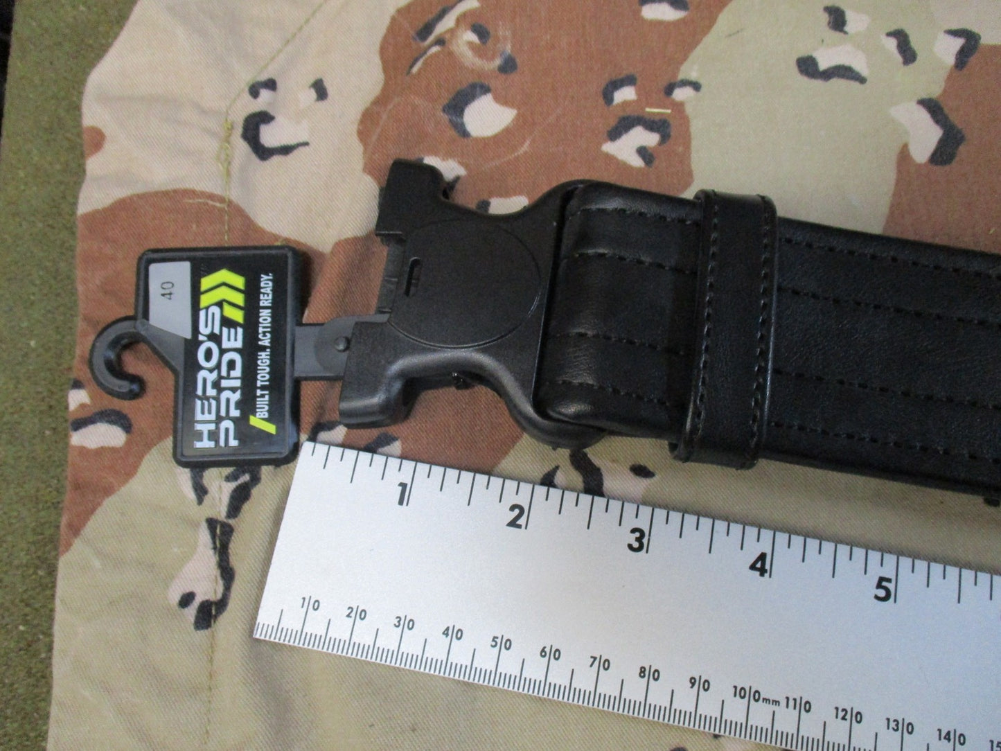 New Hero's Pride 2" Hook Lined Duty Belt Size Large 34-40 Black Tactical Gear