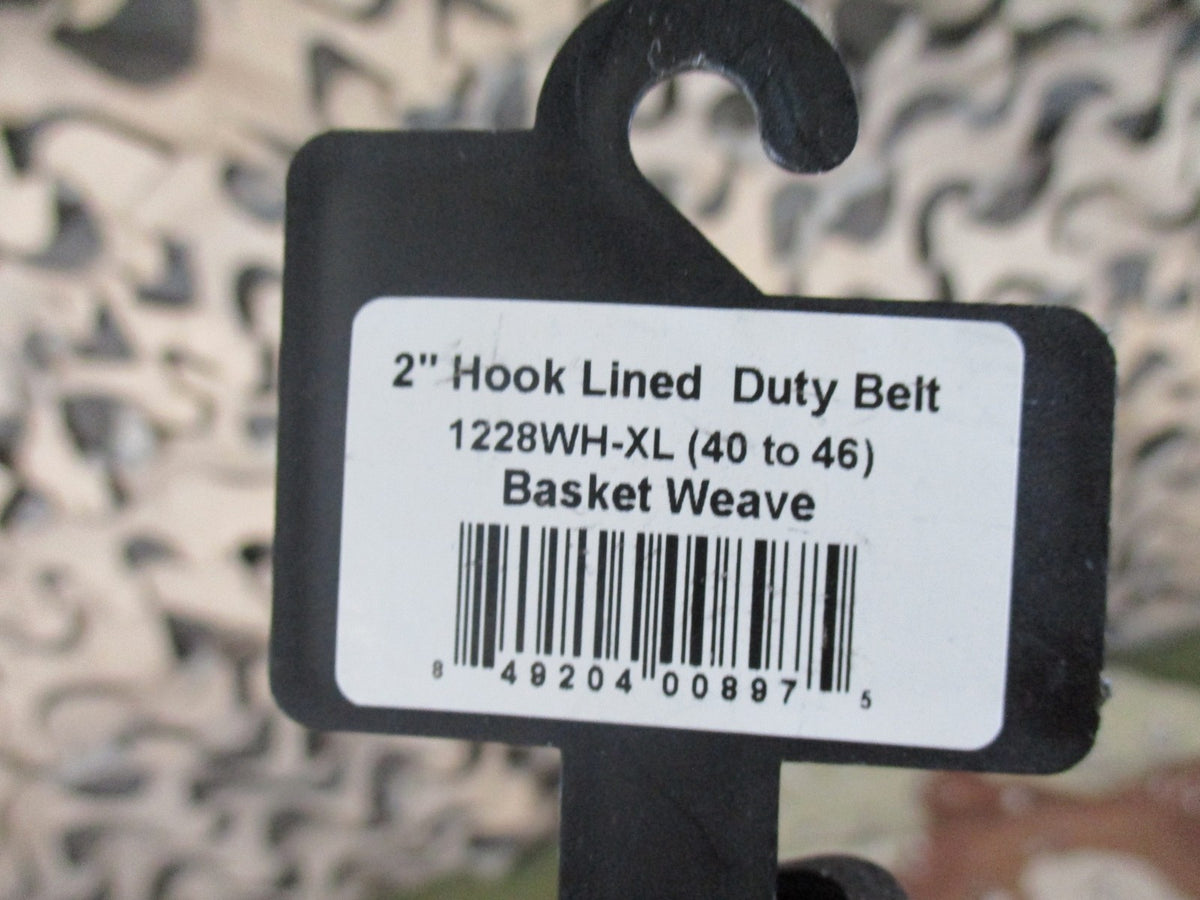 New Hero's Pride 2" Basix Rugged Duty Belt Basket Weave Size XL 40-46