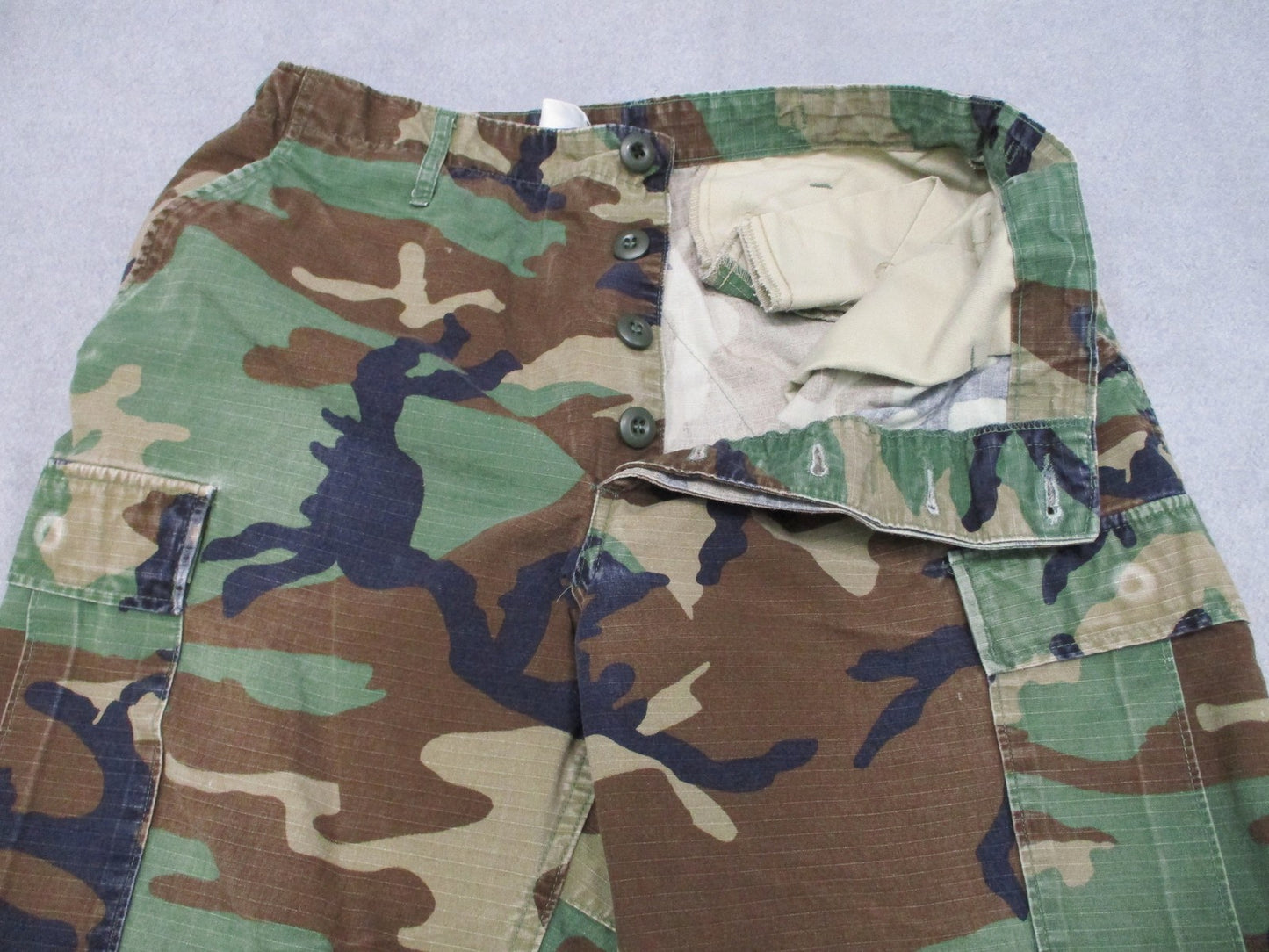 Propper Woodland Camo Combat Trousers Mens Medium Regular 100% Cotton Ripstop BD