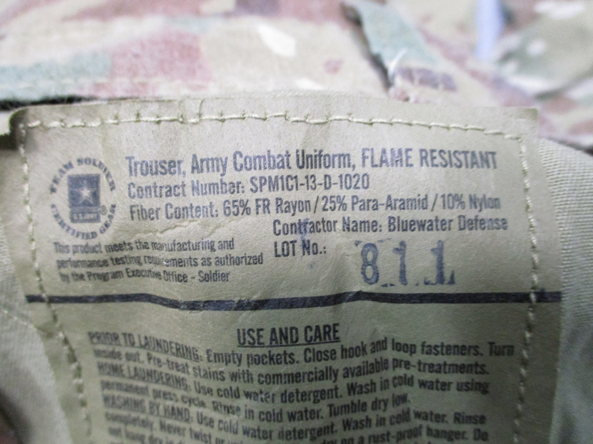 US Military FR Army Combat Uniform Trousers Multicam Large Long Flame Resistant