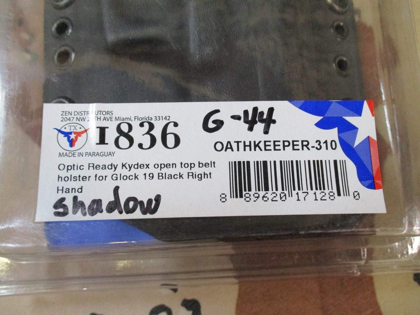 1836 Tagua Oathkeeper Kydex Holster for Glock 19 Optic Ready Right Hand