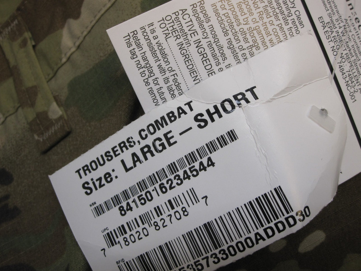 NEW ARMY ISSUE OCP SCORPION W2 PANTS LARGE/SHORT TROUSER BOTTOMS NORMAL MATERIAL