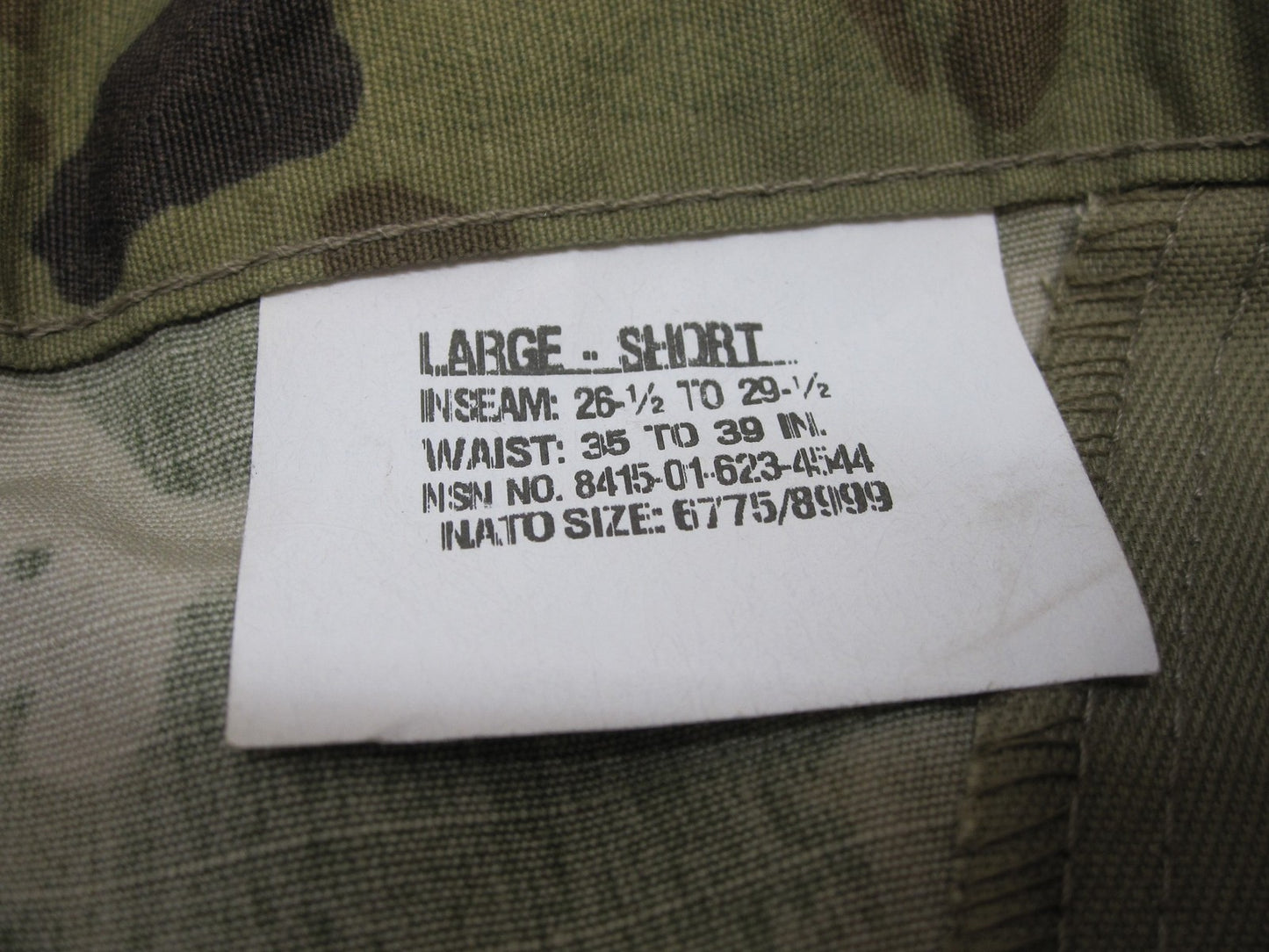 NEW ARMY ISSUE OCP SCORPION W2 PANTS LARGE/SHORT TROUSER BOTTOMS NORMAL MATERIAL
