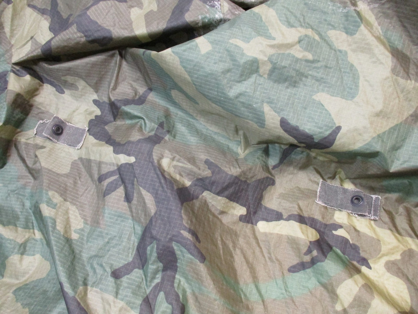 VCG USGI WOODLAND BDU MILITARY PONCHO WET WEATHER RAIN GEAR 8405-01-100-0976