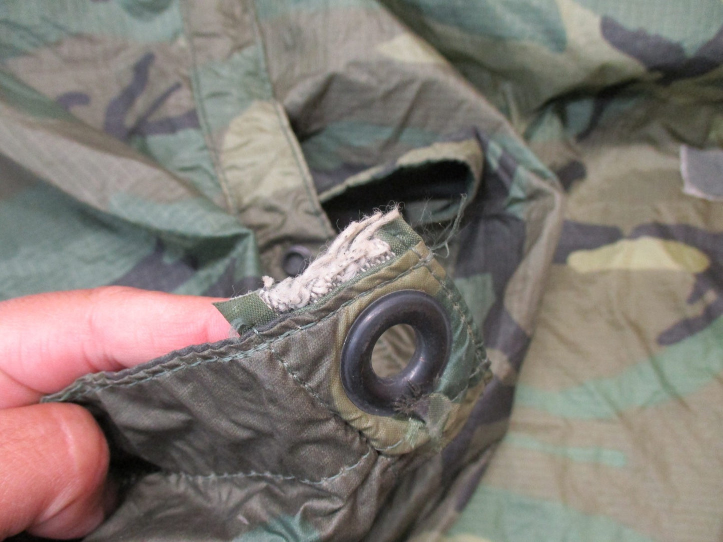 VCG USGI WOODLAND BDU MILITARY PONCHO WET WEATHER RAIN GEAR 8405-01-100-0976