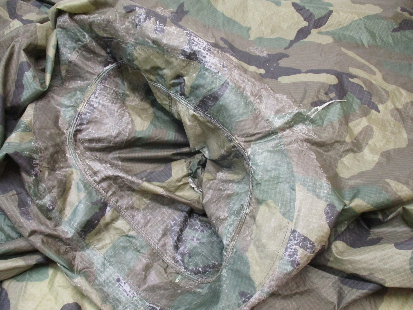VCG USGI WOODLAND BDU MILITARY PONCHO WET WEATHER RAIN GEAR 8405-01-100-0976