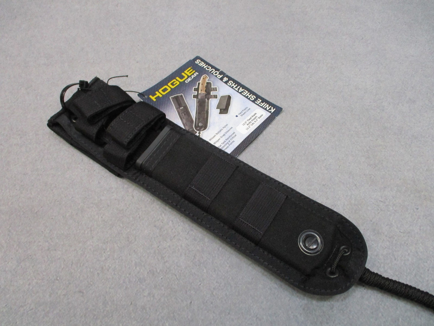 HOGUE 10.5" Fixed Blade Knife Sheath MOLLE Compatible Ballistic Nylon Black New