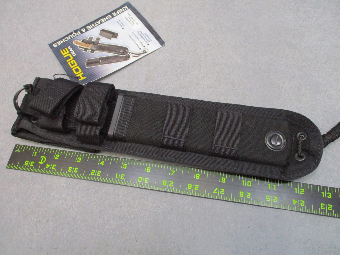HOGUE 10.5" Fixed Blade Knife Sheath MOLLE Compatible Ballistic Nylon Black New