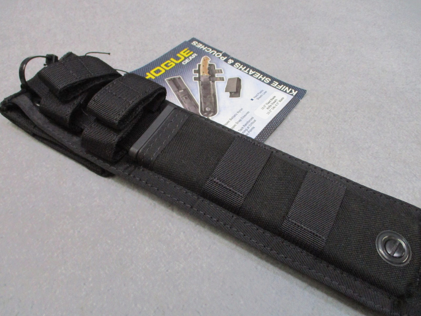 HOGUE 10.5" Fixed Blade Knife Sheath MOLLE Compatible Ballistic Nylon Black New