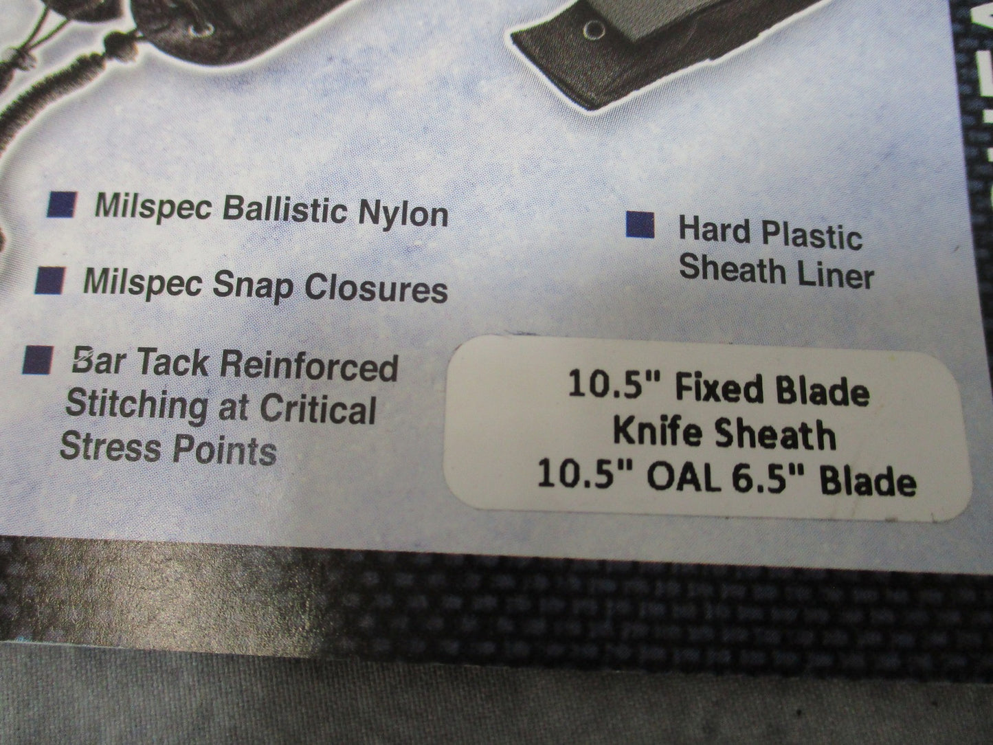 HOGUE 10.5" Fixed Blade Knife Sheath MOLLE Compatible Ballistic Nylon Black New