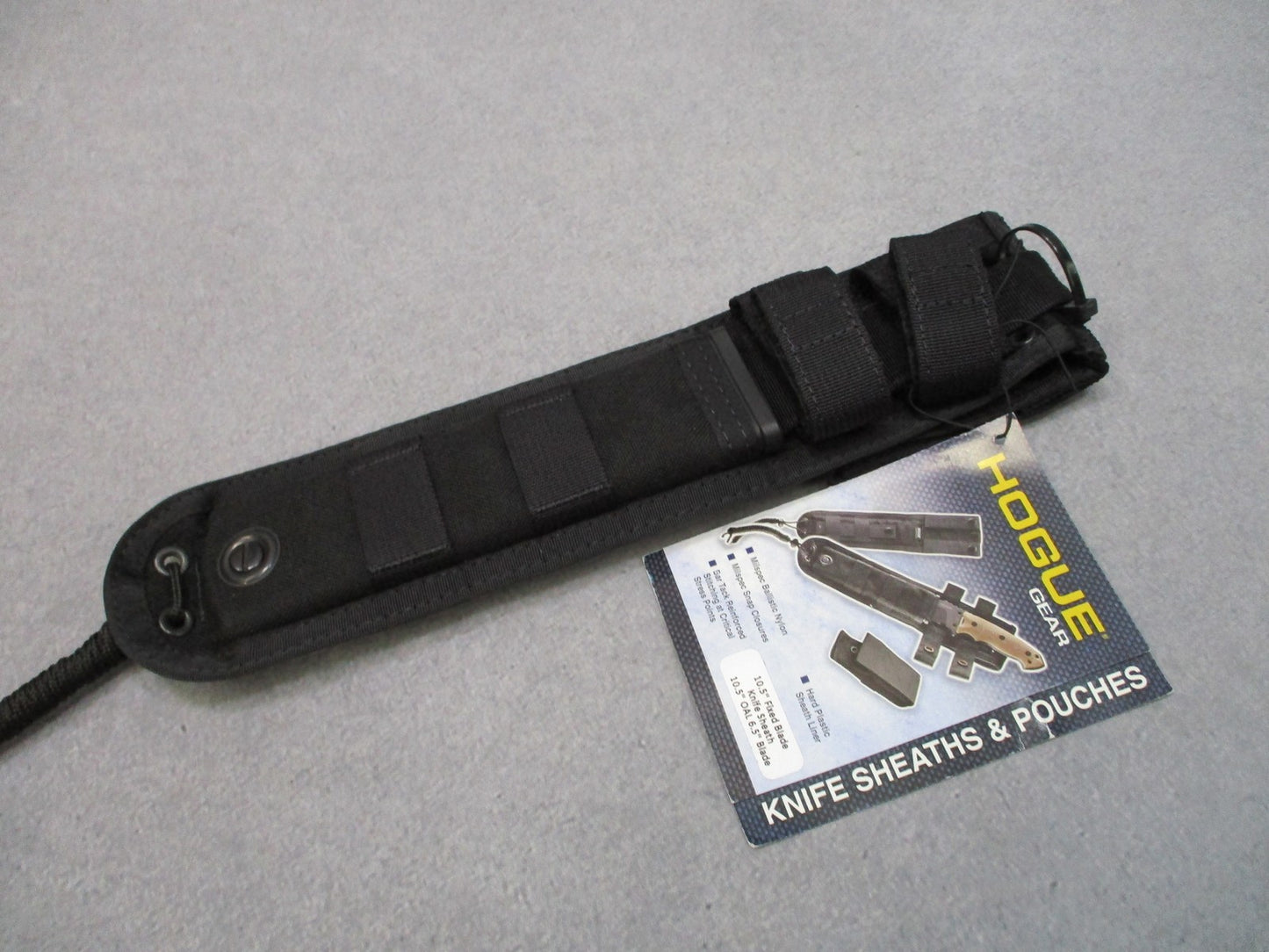 HOGUE 10.5" Fixed Blade Knife Sheath MOLLE Compatible Ballistic Nylon Black New
