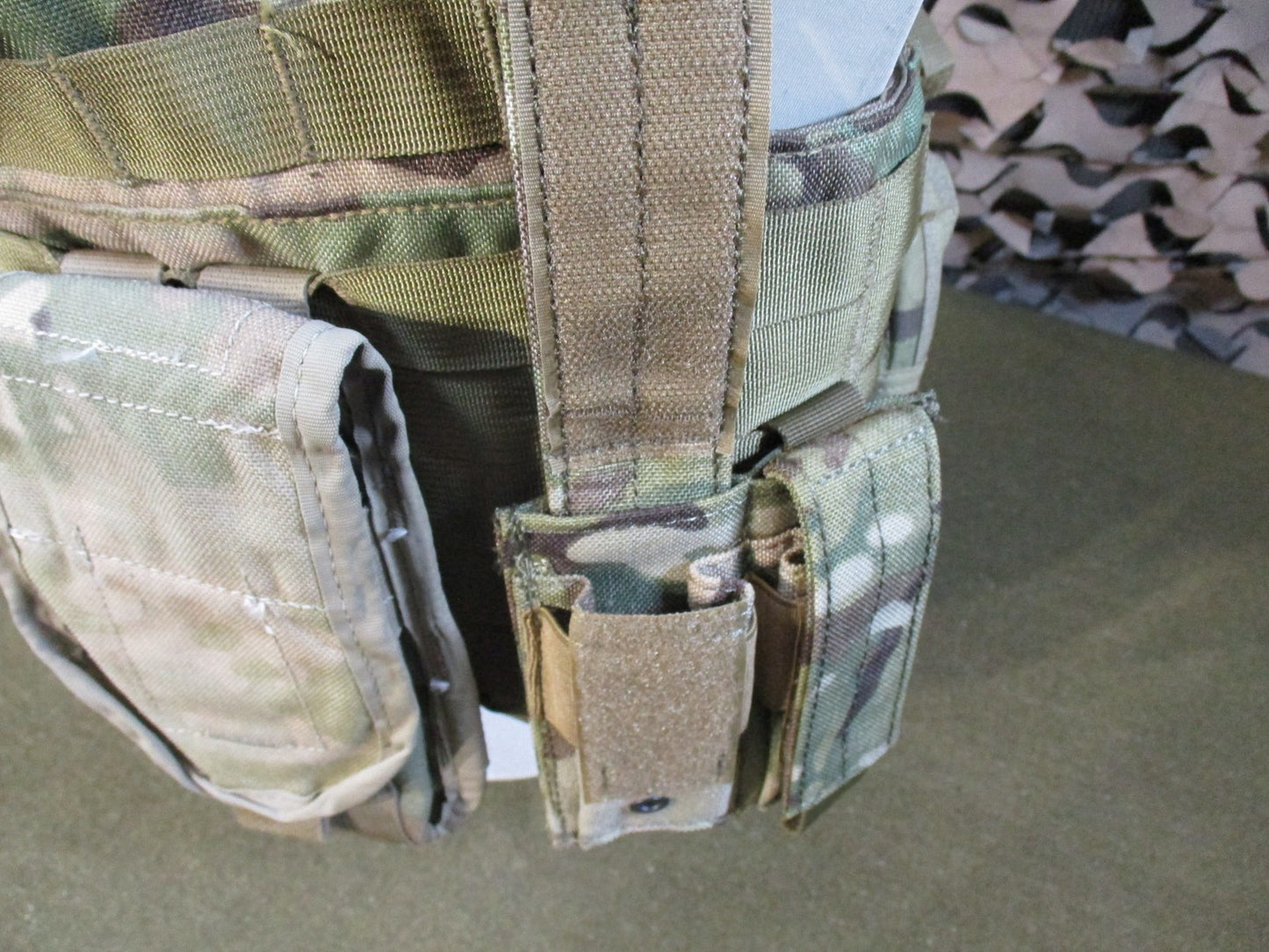 US Military DFLCS V2 MOLLE Tactical Chest Rig Multicam Medium Complete Set w/ Pouches