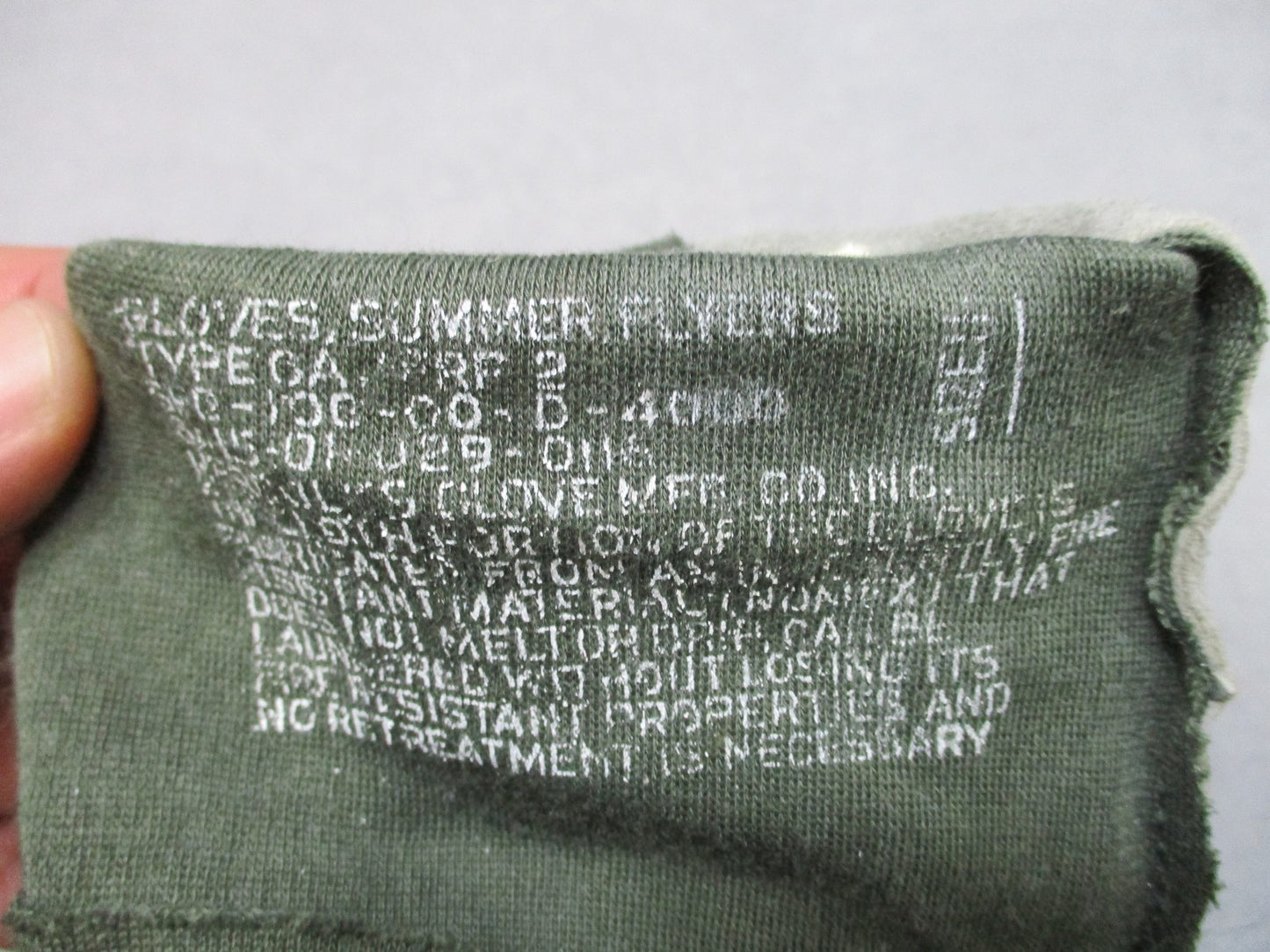 US Military Summer Flyers Gloves Type GS/FRP-2 Size 11 Flame Resistant Leather