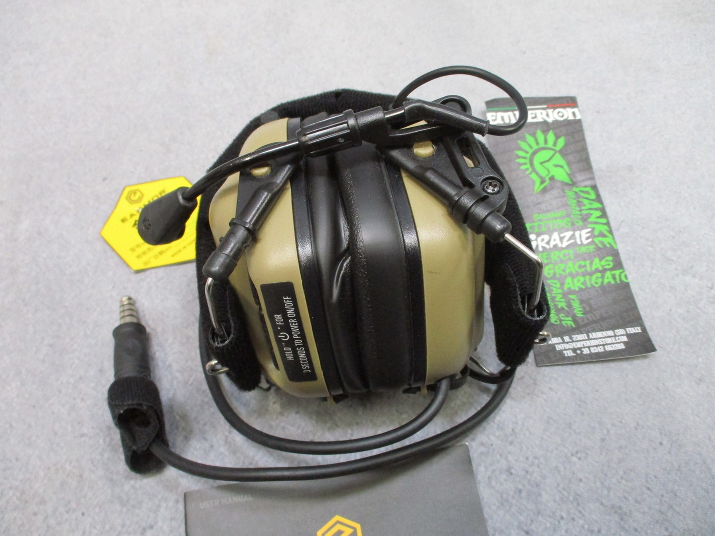 EARMOR M32 Electronic Communication Hearing Protector w/ Mic - Tan - Used