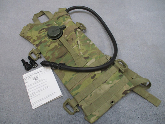 Army Issue CamelBak MOLLE II Hydration System Carrier MultiCam w/ Mask Adapters