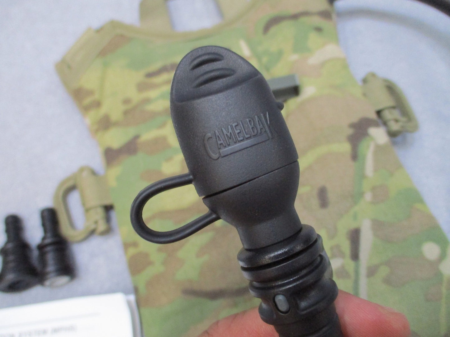Army Issue CamelBak MOLLE II Hydration System Carrier MultiCam w/ Mask Adapters