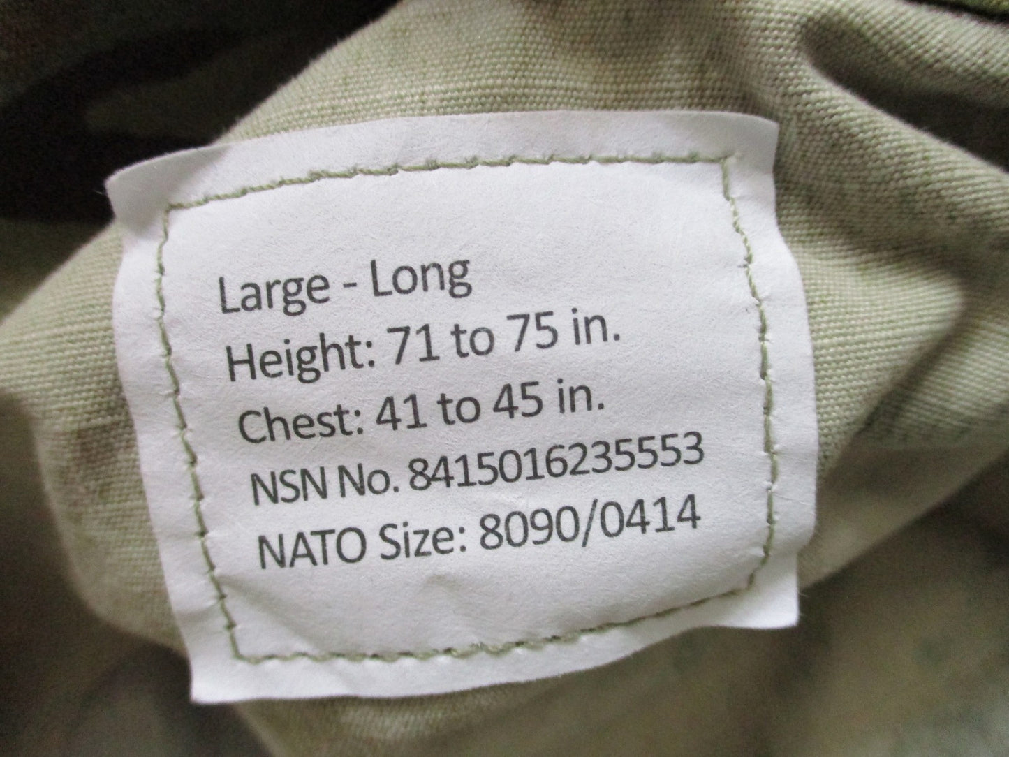 USGI Scorpion OCP Army Combat Uniform ACU Coat Large Long New Top 50/50 NYCO