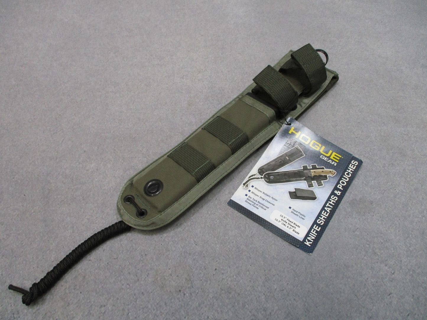 HOGUE Gear 10.5" Fixed Blade Knife Sheath Milspec Ballistic Nylon MOLLE Case