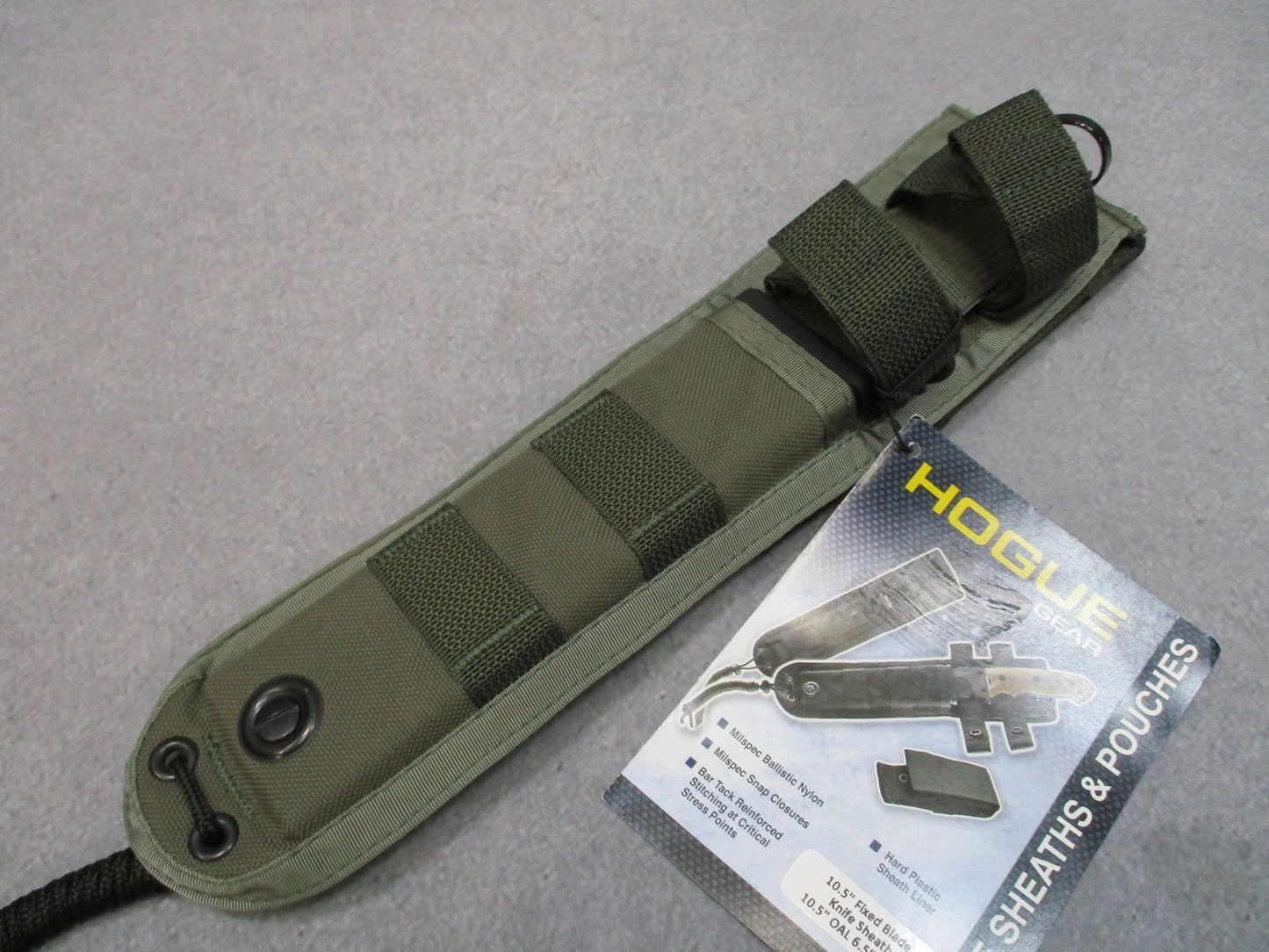 HOGUE Gear 10.5" Fixed Blade Knife Sheath Milspec Ballistic Nylon MOLLE Case