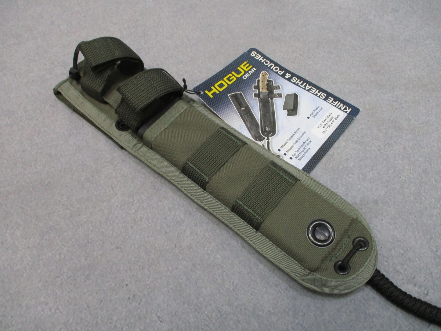 HOGUE Gear 10.5" Fixed Blade Knife Sheath Milspec Ballistic Nylon MOLLE Case