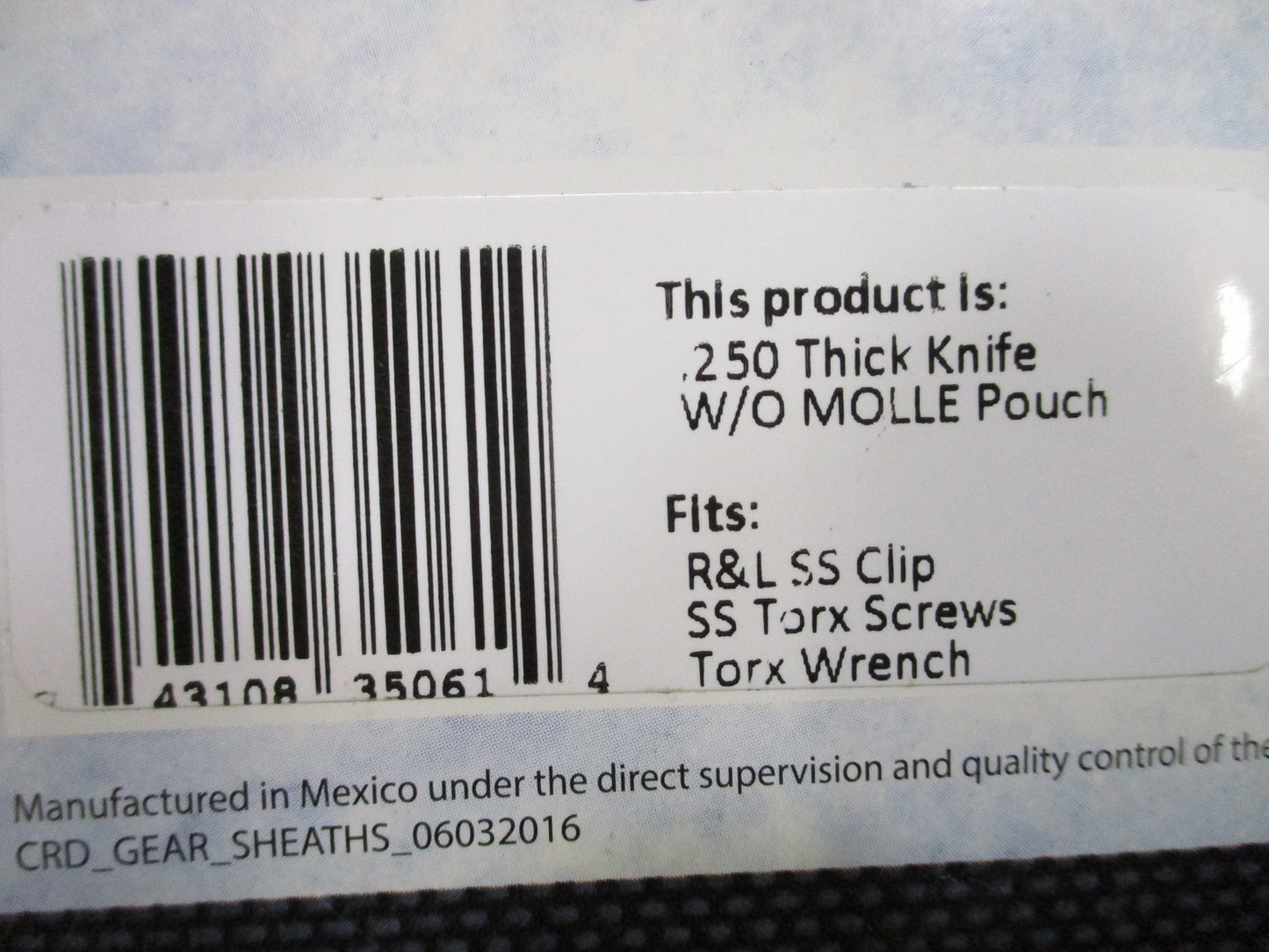 HOGUE Gear 10.5" Fixed Blade Knife Sheath Milspec Ballistic Nylon MOLLE Case