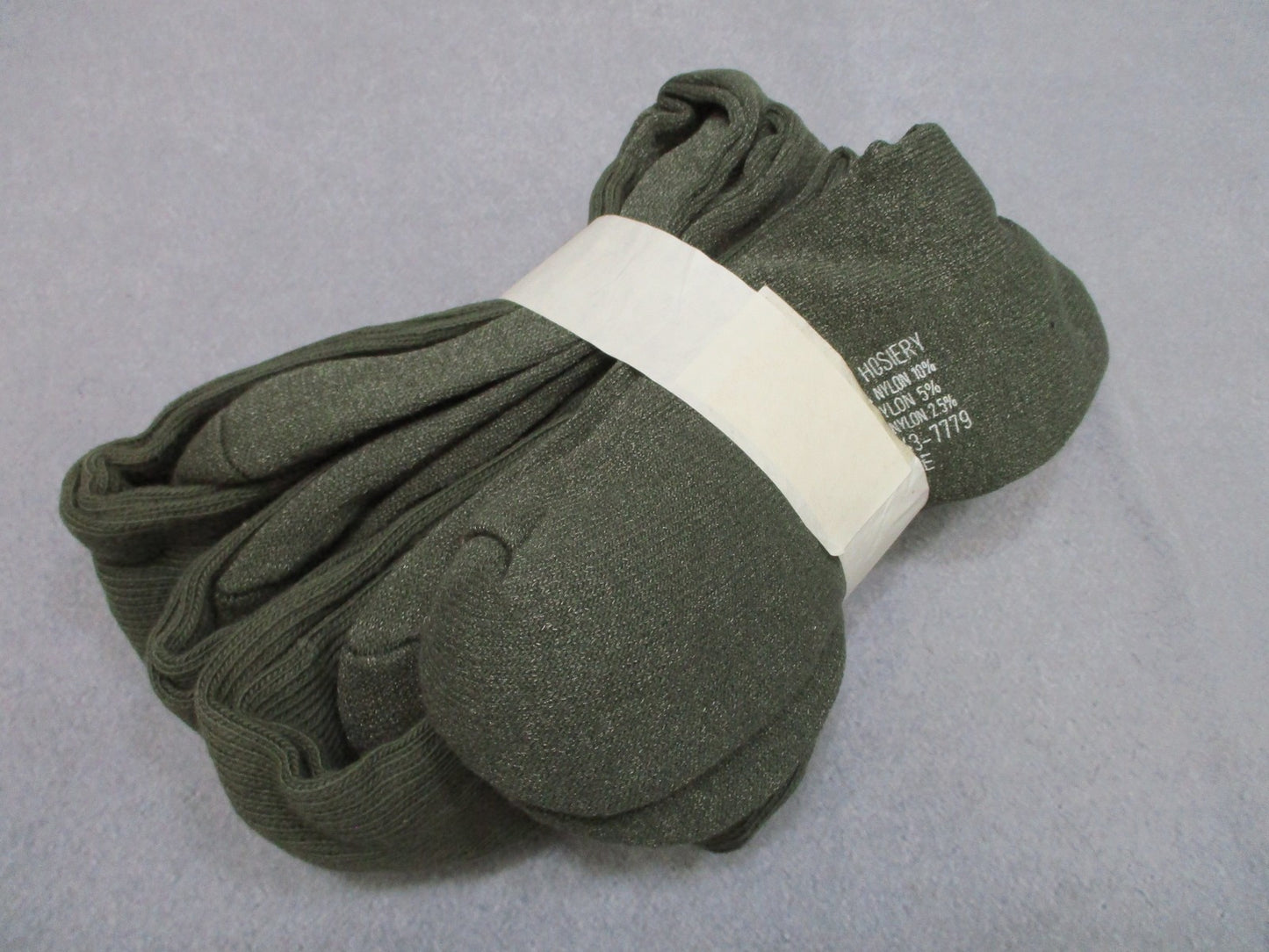 USGI Military 4 Pairs Large Olive Drab Socks 8440-00-543-7779 Silver-Coated