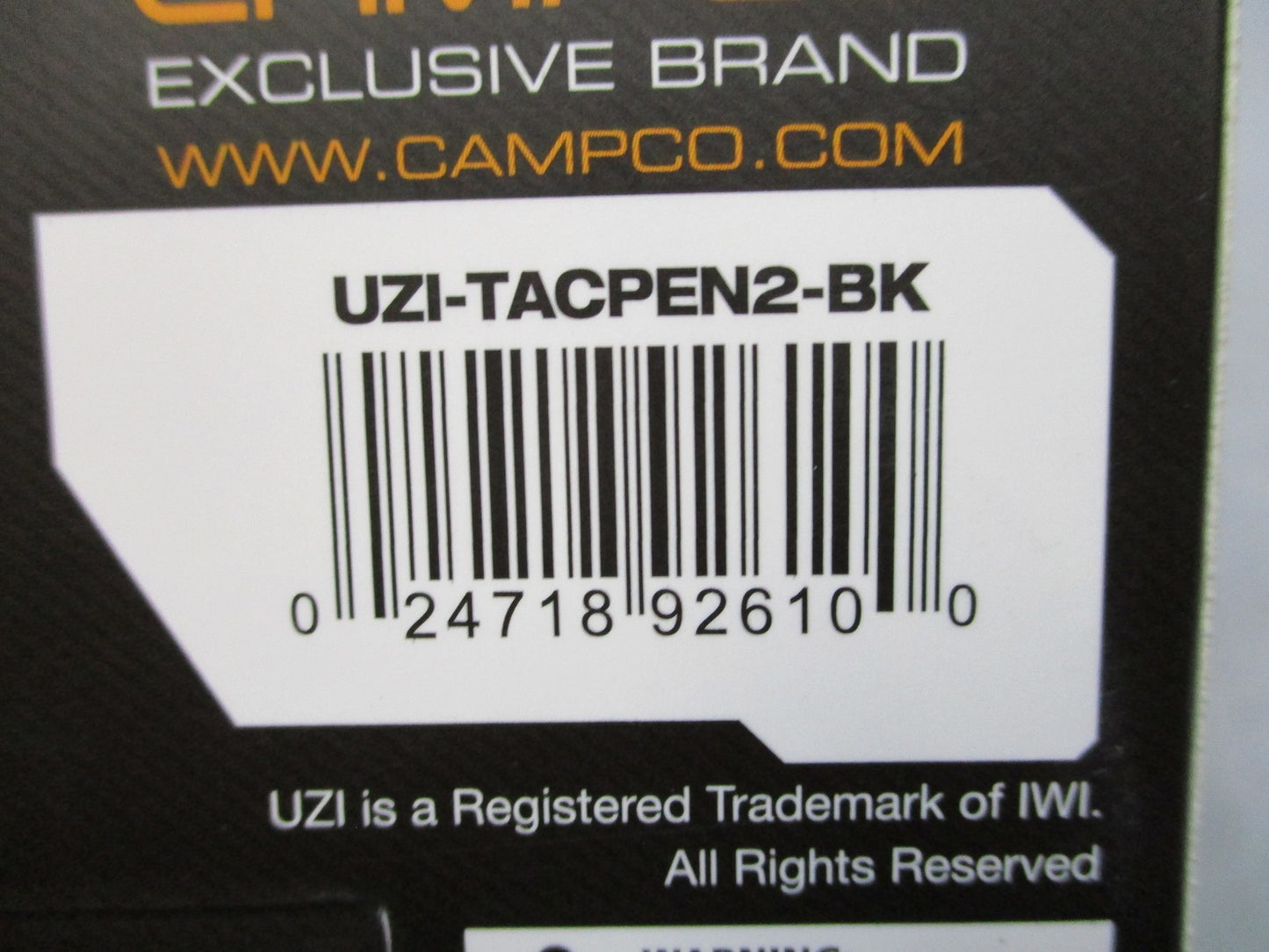 UZI Tactical Glassbreaker Pen UZI-TACPEN2-BK Carbide Tip Aircraft Aluminum New
