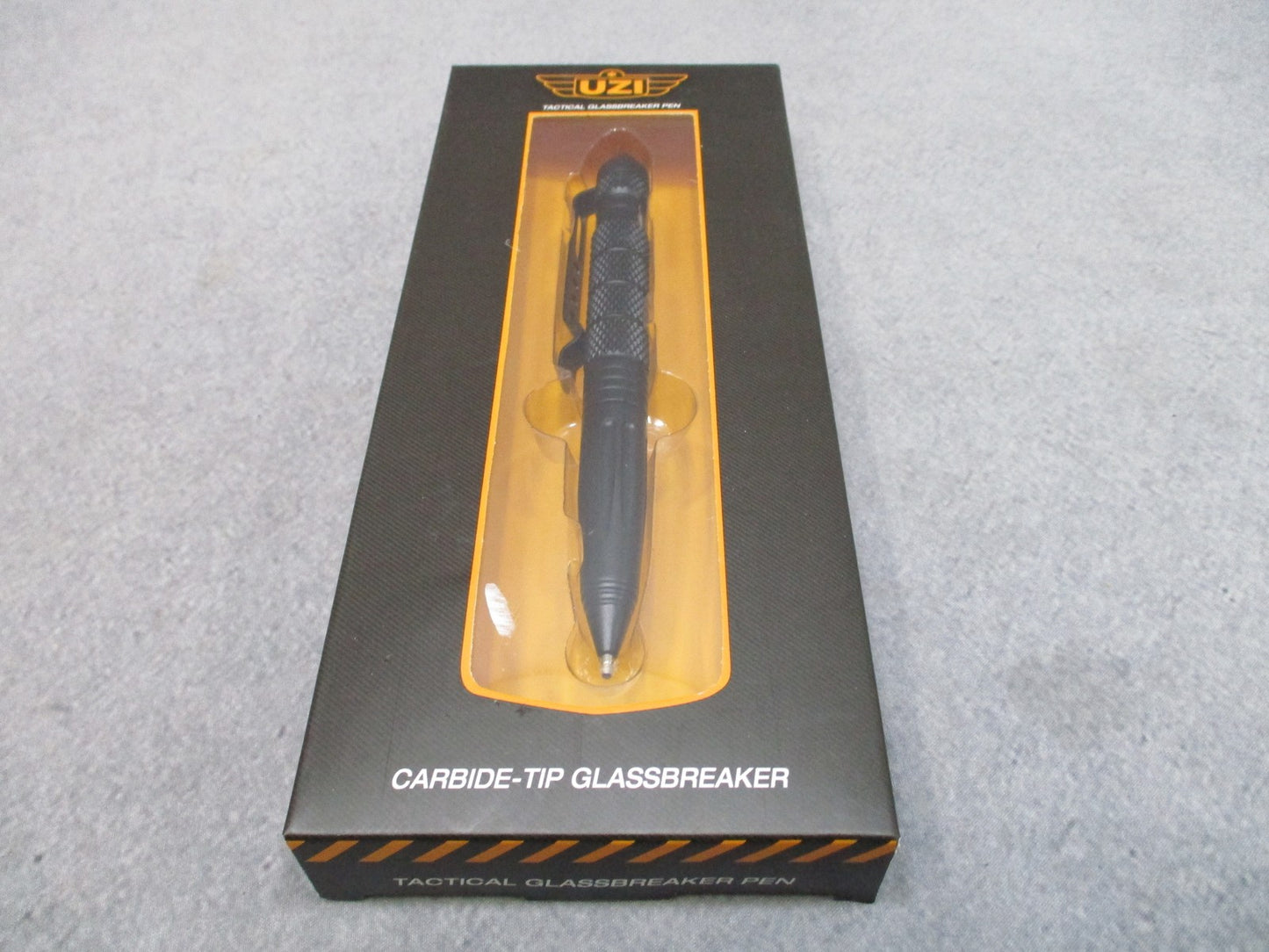 UZI Tactical Glassbreaker Pen UZI-TACPEN2-BK Carbide Tip Aircraft Aluminum New