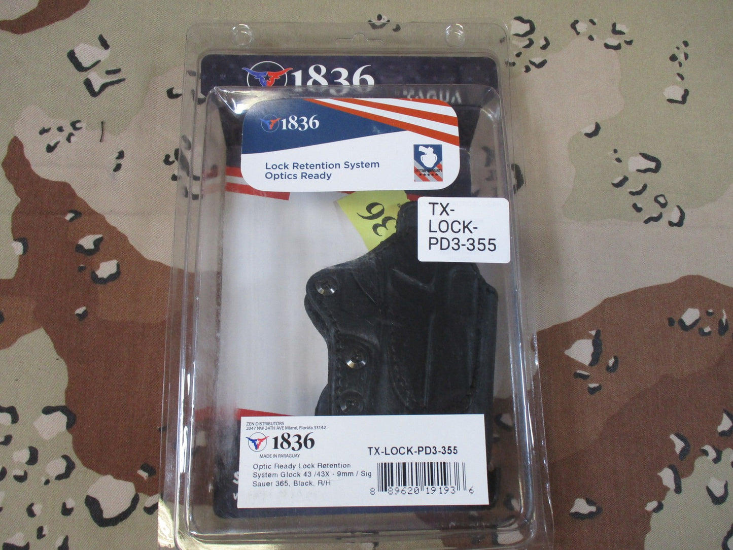 1836 Leather Optic Ready Holster for Glock 43 43X Sig P365 Right Hand New