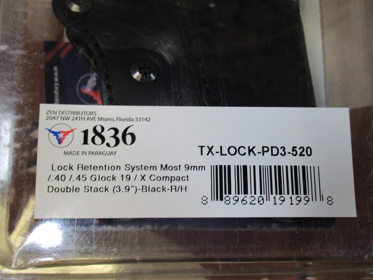 1836 by Tagua Leather Holster Optics Ready Glock 19/X Compact Right Hand New