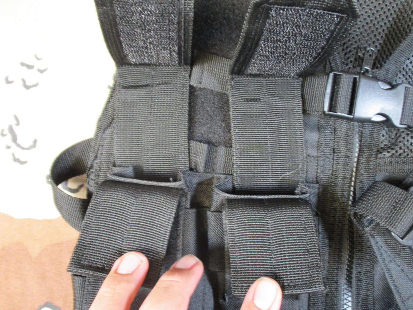 VISM youth Tactical Vest Black Adjustable Mesh Utility Gear New kids costume