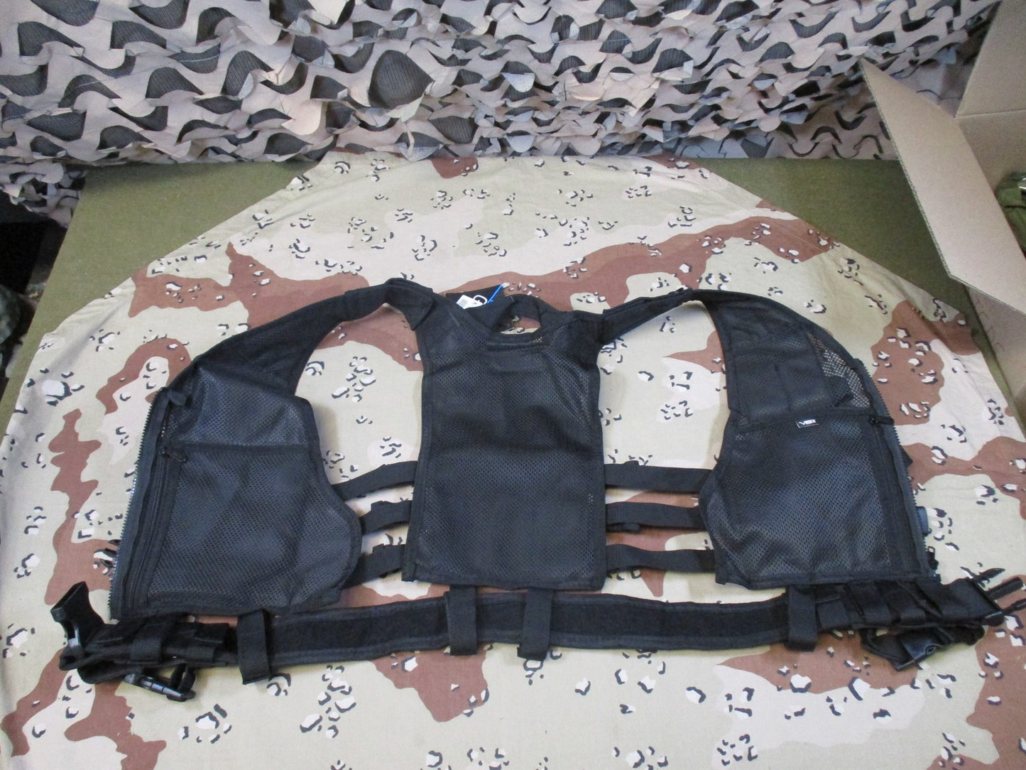 VISM youth Tactical Vest Black Adjustable Mesh Utility Gear New kids costume