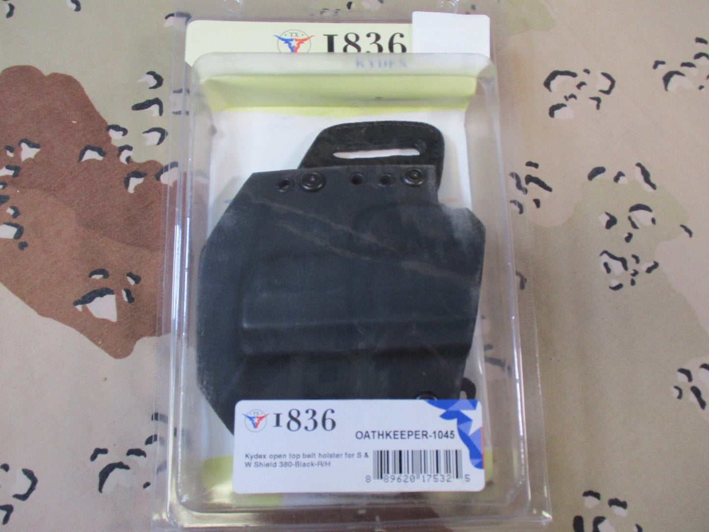 1836 Tagua Oathkeeper 1045 Kydex Holster S&W Shield 380 Right Hand New