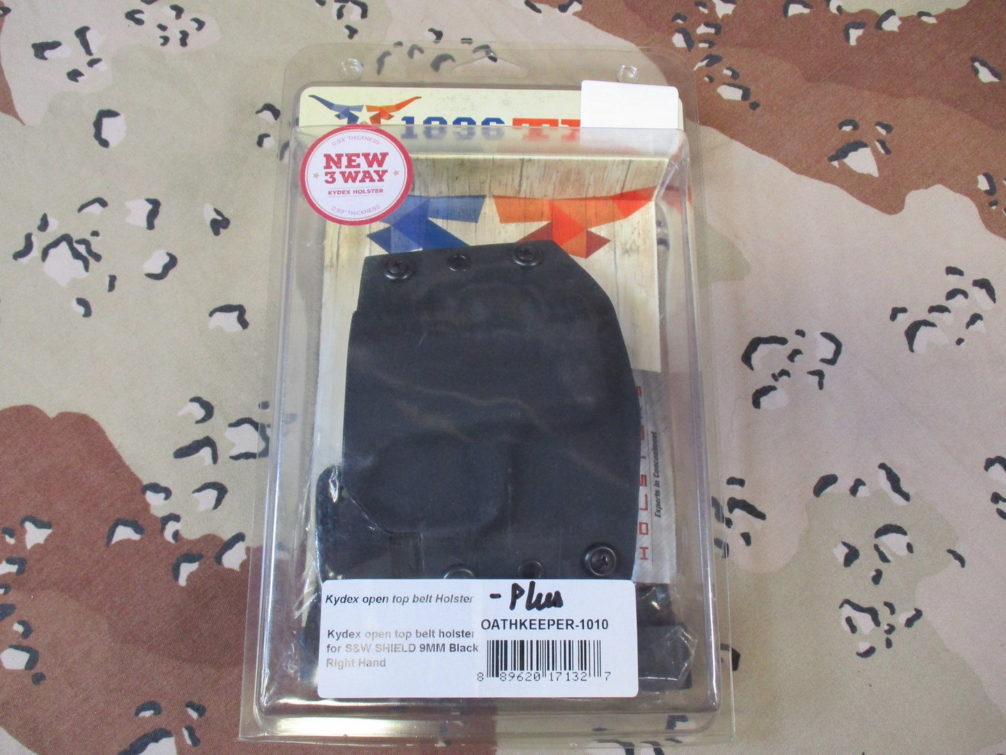 Tagua Gunleather Oathkeeper Kydex Holster for S&W Shield 9mm Right Hand Black