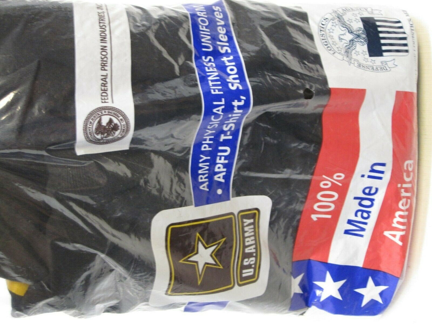 XX-LARGE US ARMY ISSUE SHORT SLEEVE PT SHIRT ATHLETES T-SHIRT BLACK/GOLD UNIFORM