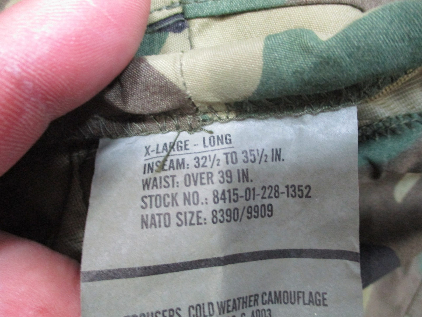 USGI Military Gore-Tex Woodland M81 Cold Weather Trousers Men's X-Large Long