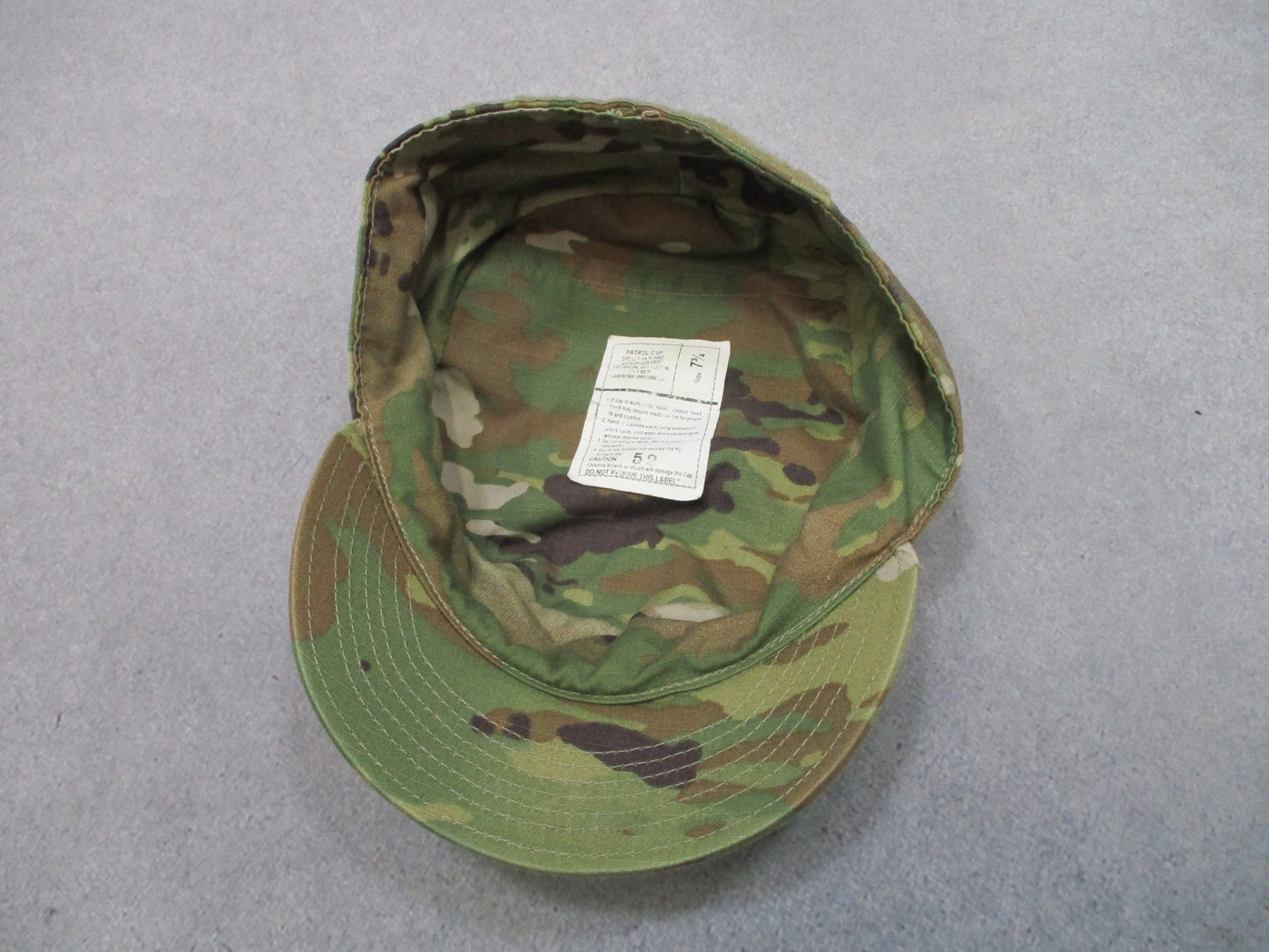 Sam Bonk Uniform Co. Patrol Cap MultiCam Size 7 3/4 Military Hat Used