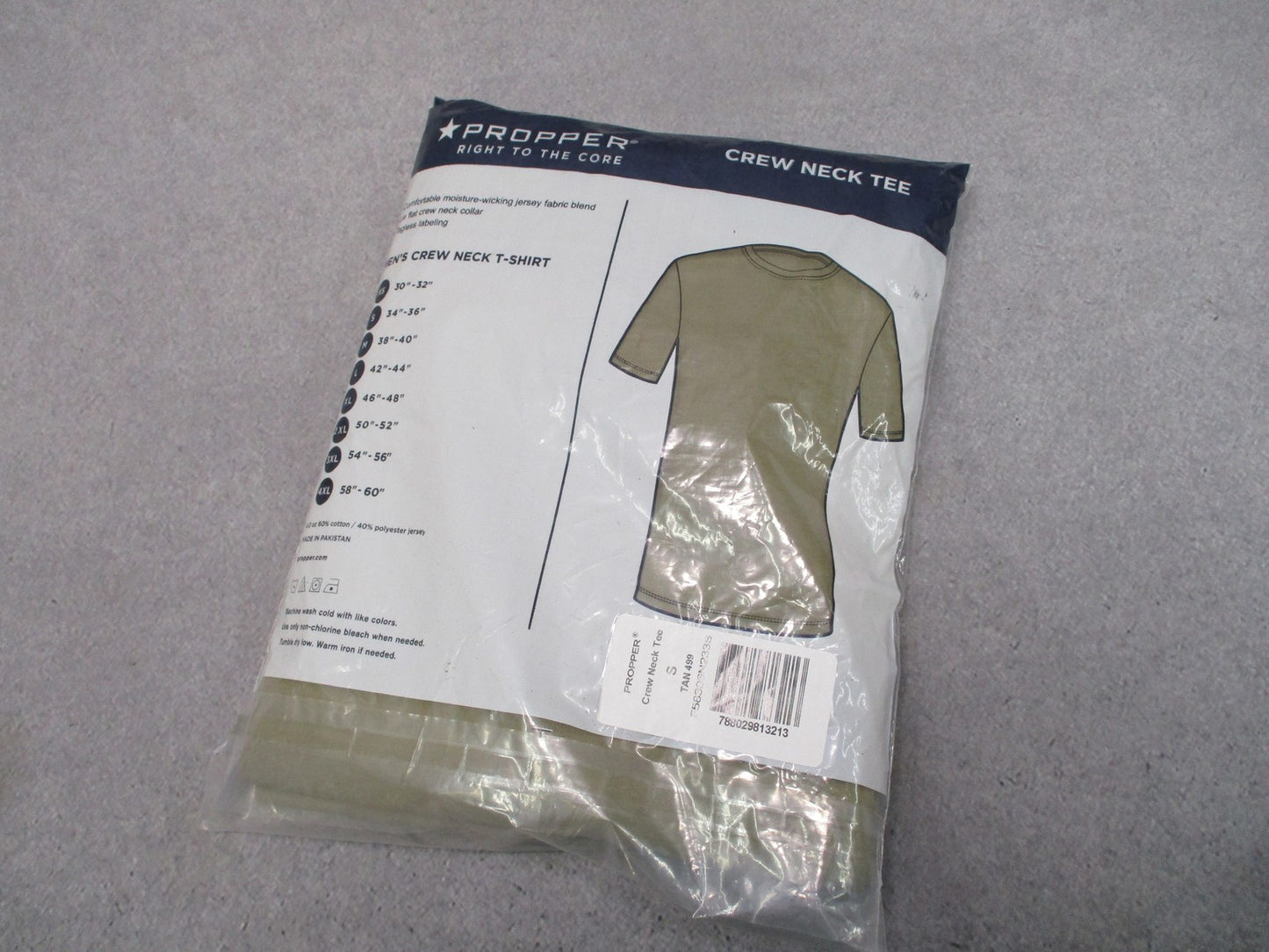 Propper 3 Pack Tan 499 Crew Neck T-Shirts Small OCP Army Uniform Undershirts