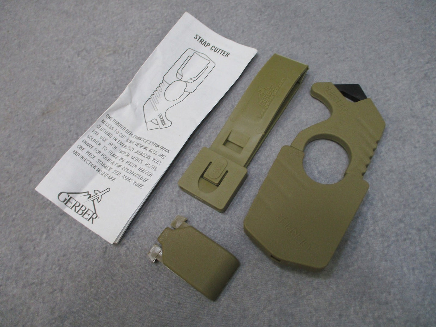 Gerber GHK TAN499 Strap Cutter w/ Glass Breaker - New - Free Shipping