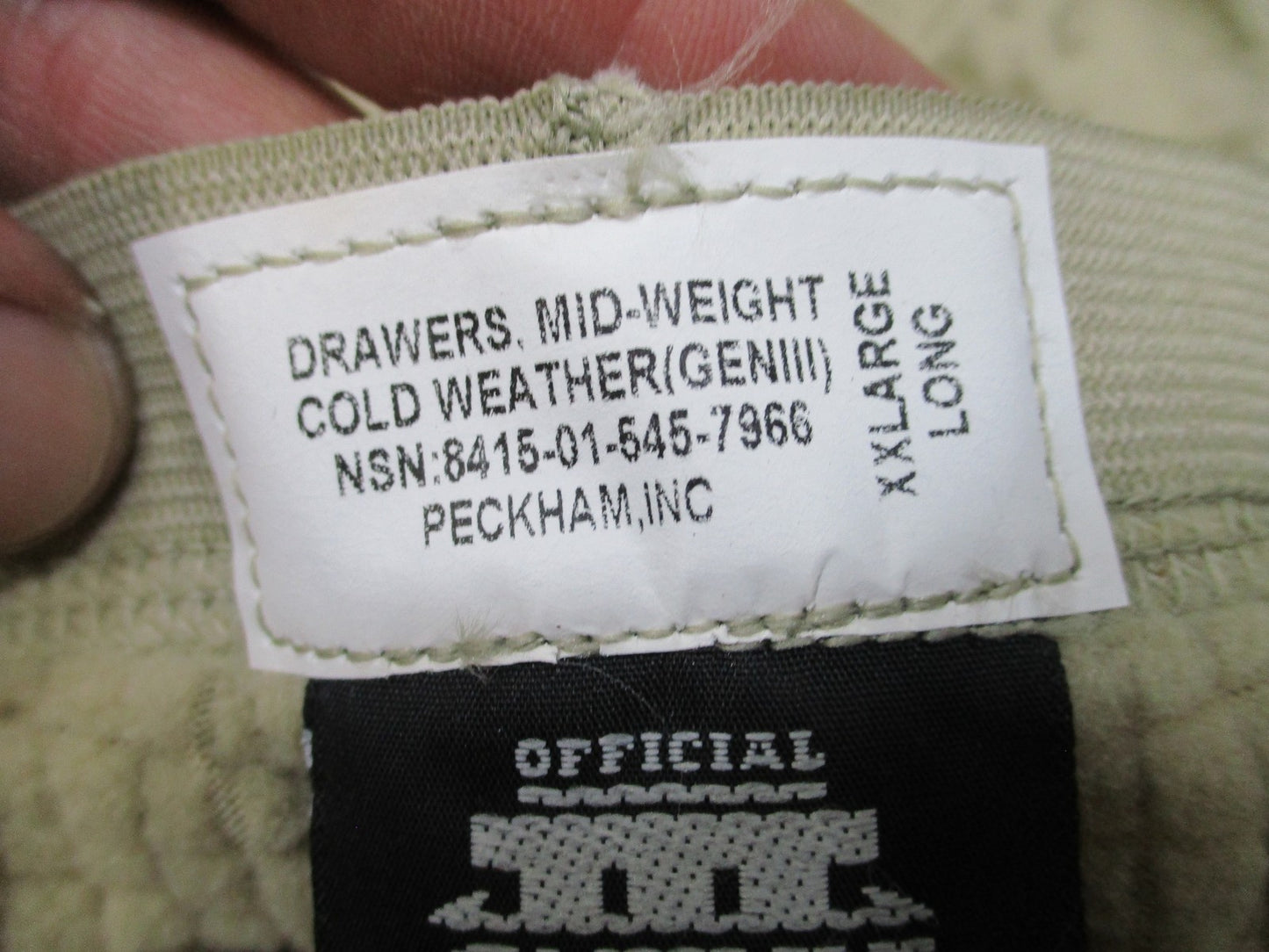 Army ECWCS GEN III L2 Thermal Underwear Bottoms Mid-Weight Cold Weather XXL Long