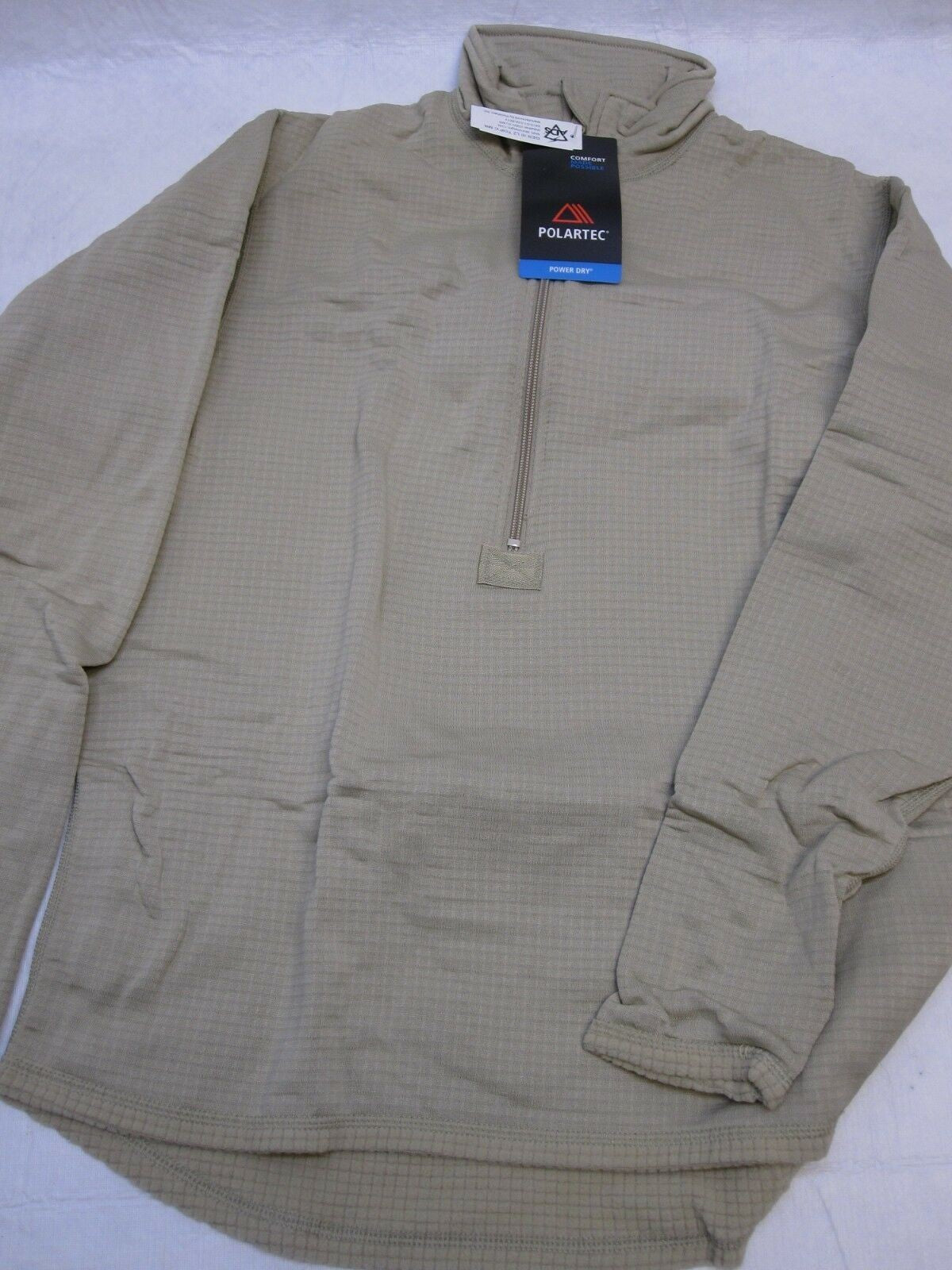 GEN III ARMY TAN WAFFLE TOP X-LARGE/X-LONG GRID FLEECE MID-WEIGHT SHIRT LEVEL 2