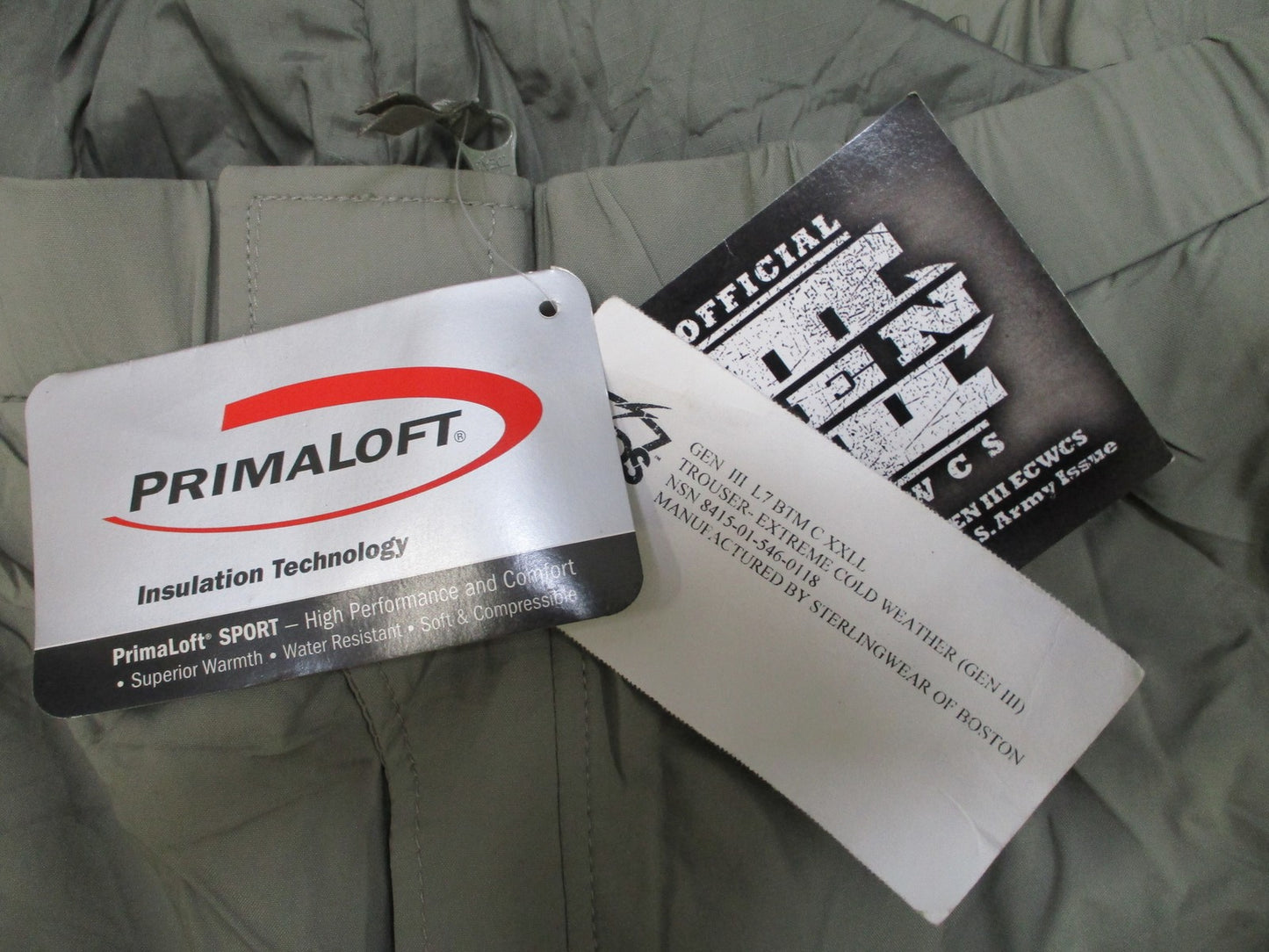 ECWCS GEN III L7 Primaloft Extreme Cold Weather Trousers XX-Large Long