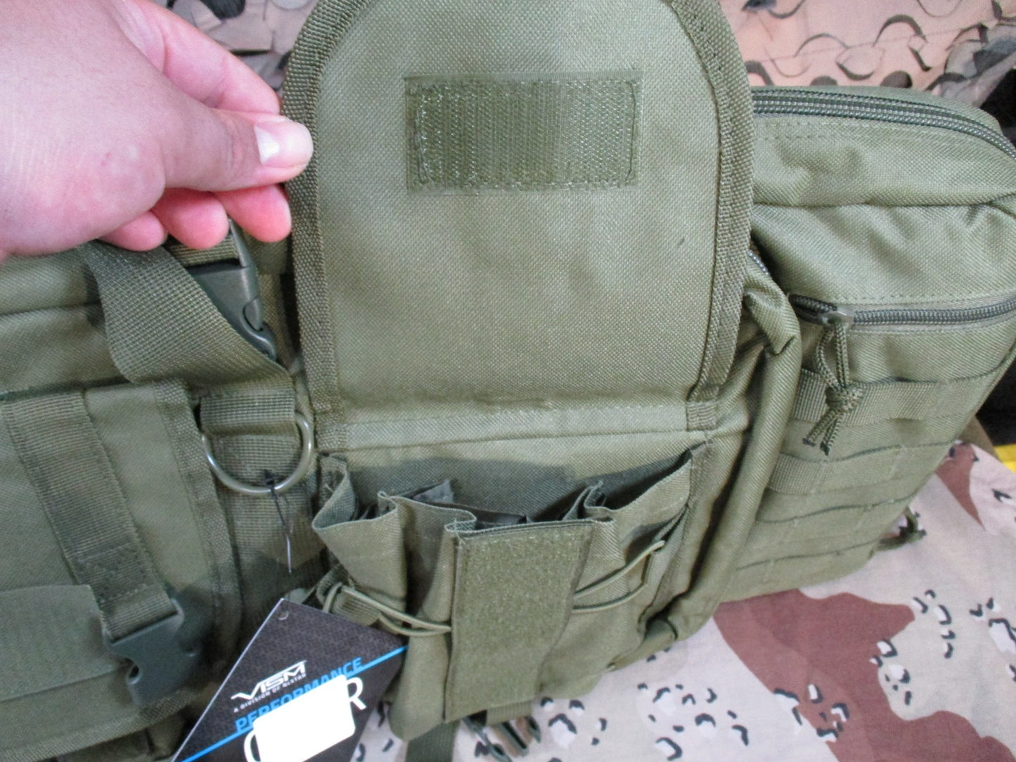 VISM by NcStar Tactical double Rifle Case Olive Drab MOLLE Padded Bag